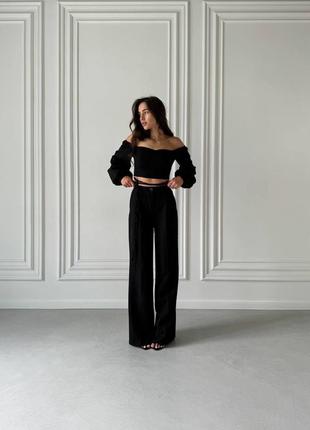 Костюм повседневный топ + брюки / брючный костюм