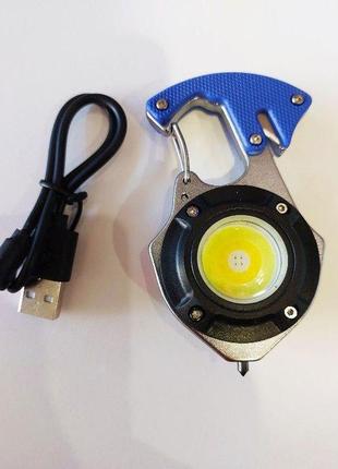 Мініліхтарик світлодіодний водонепроникний, світлодіодний лід ліхтарик акумуляторний портативний cob-матрицею9 фото