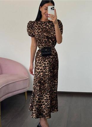 Сукня міді в леопардовому принті🐆