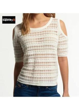 Женственный вязаный топ уникального британского бренда superdry