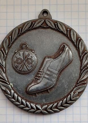 Медаль легка атлетика біг шипівка секундомір важкий метал d=65mm
