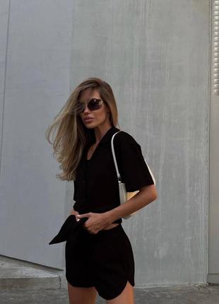 Легкий костюм шорты + рубашка 
тренд сезона 🌟🌟🌟🌟🌟9 фото
