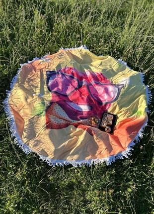 Пляжные коврики круглой формы, мустанг