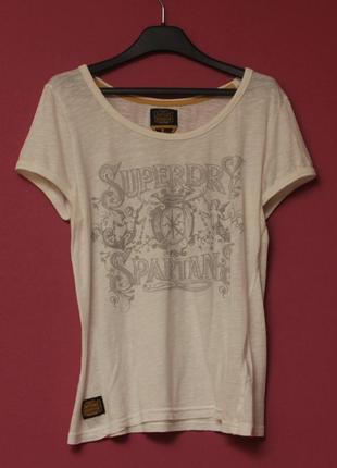 Superdry рр l футболка из меланжевого хлопка.