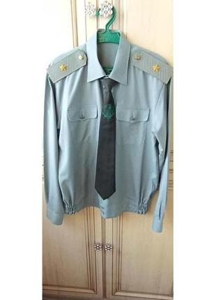 Рубашка с погонами генерал-майор украины, галстук пограничник
