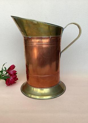 Старовинна мірна ємність. 3 літри! мідь, латунь! з франції.