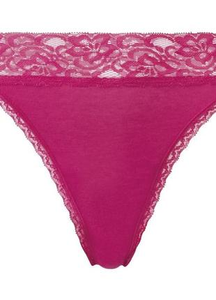 Комплект женских трусиков из 5 штук, размер m/l, цвет малиновый, розовый, белый