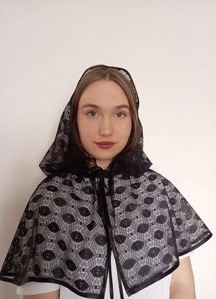 Платок-палантин черного цвета 🖤