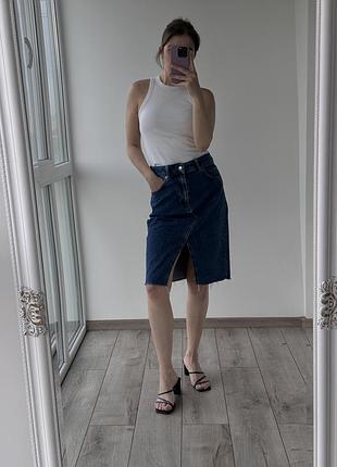Джинсова юбка topshop