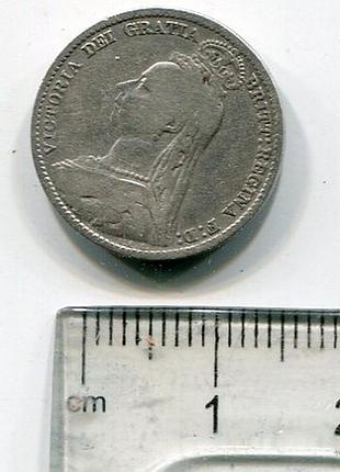 6 пенсів 1891 р. ag. британія.