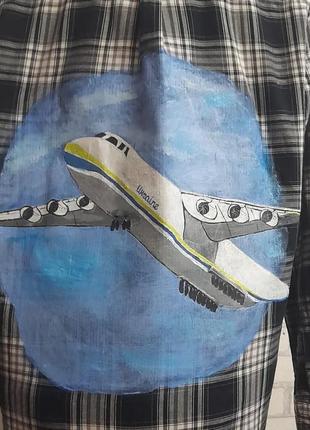 Рубашка с рукавом с росписью