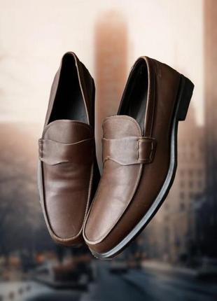 Кожаные туфли hugo boss оригинальные коричневые, новые