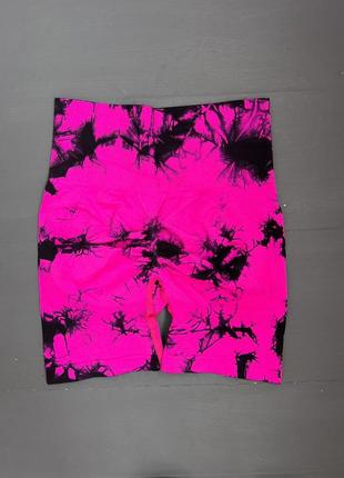 Велосипедки пуш ап push up вкорочені шорти тай дай tie dye xs s m різні кольори