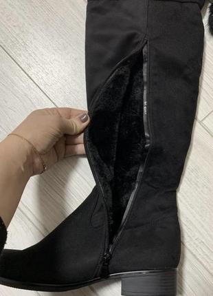 Чорні ботфорти 41 р зима жіночі