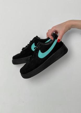 Nk117 кросівки в стилі nike air force 1 low tiffany & co1 фото