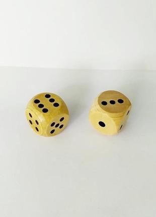 Игровые кубики игральные кости для настольных игр нарды покер 2 шт. 16мм деревянные, см. описание3 фото