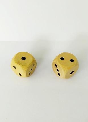 Ігрові кубики гральні кістки для настільних ігор нарди покер 2 шт. 16-мм дерев'яні, см. опис