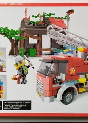 Конструктор блоковий арт. 3619 пожежна машина, 410 деталей, см. опис2 фото