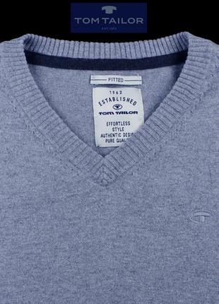 Джемпер трикотажный large tom tailor fitted cotton grey l 180/100а ±25у€в