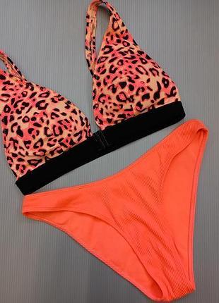 80с-д/85в-з новий ефектний роздільний купальник із застібкою спереду трикутна чашка на д-е