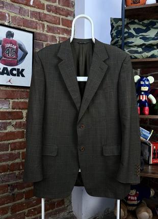Винтажный шерстяной пиджак canali woolmark