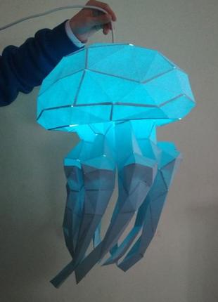 Paperkhan конструктор з картону 3d фігура восьминіг медуза паперкрафт papercraft подарунковий набір для творчості іграшка сувенір