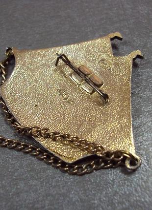 Знак детский брошка кораблик парусник фрегат №2989