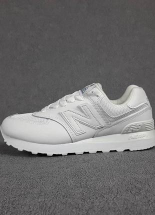 Жіночі кросівки | new balance 574 | білі | шкіра/сітка, :40