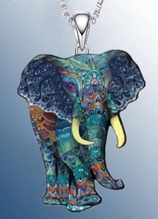 Необычный кулон слон (на шнурке)