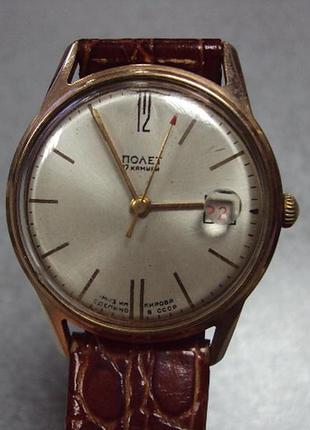 Наручные часы полет 17 камней мчз кирова золото гсс танкист от цк кпсс герой ссср №13236