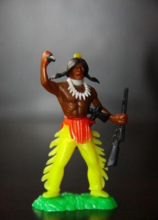 Индеец с ножом и ружьем 56-58мм jean hoefler фрг  своппет люкс