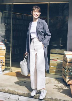 Легкий базовий тренч під пояс з льону від uniqlo