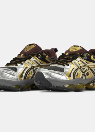 Крутезные кроссовки asics gel-quantum kinetic gold silver