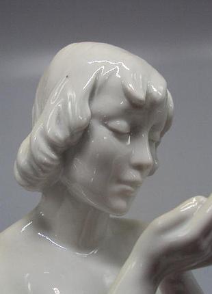 Фигура фарфор статуэтка валлендорф германия wallendorf обнаженная девушка умывается ню...