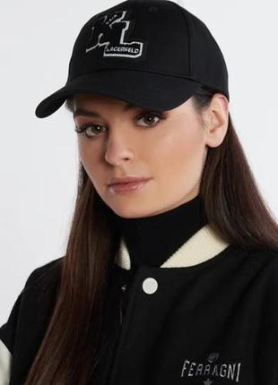 Жіноча нова чорна кепка бейсболка karl lagerfeld оригінал