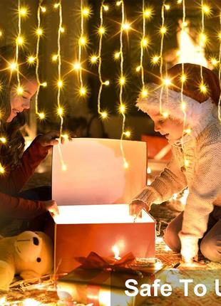 Icicle lights outdoor, 240 ламп 9 м icicle outdoor christmas lights гирлянда с...