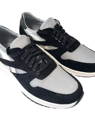 Кроссовки мужские из натуральной замши-сетка  в размерах 40 - 46