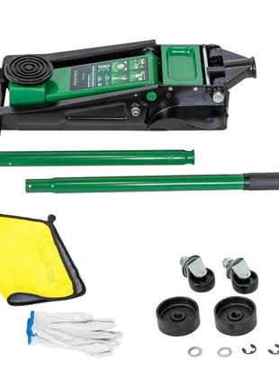 Домкрат подкатной 3т (135-465мм) двухпоршневой rockforce rf-t83505
