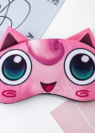 Зручна маска для сну "покемон/pokemon" пов'язка на очі дитяча. наочна маска жіноча чоловіча