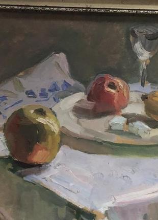 Г. глюк.»натюрморт з яблуками». закарпатська школа живопису. 1950- ті роки