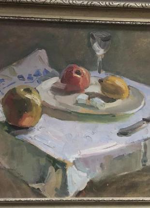 Г. глюк.»натюрморт з яблуками». закарпатська школа живопису. 1950- ті роки
