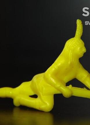 Крадущийся индеец с ружьем tim-mee 70мм оригинал сделано в сша редкий цвет