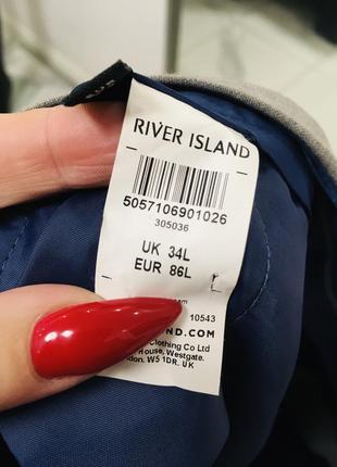 Серые костюмные брюки скинни river island 349 фото