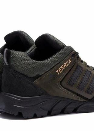 Мужские кожаные демисезонные кроссовки adidas terrex масло4 фото
