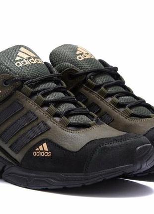 Мужские кожаные демисезонные кроссовки adidas terrex масло6 фото