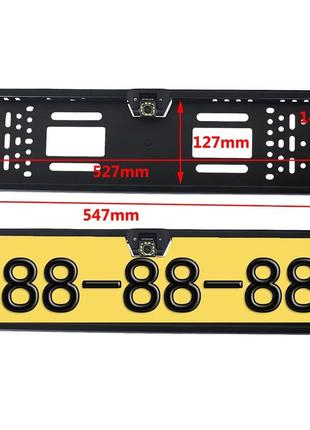 Камера заднего вида в рамке номера 9488 рамка для автономера 12led