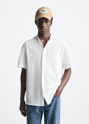 Рубашка тенниска рубашка воротник стойка s l xl zara