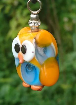 Кулон сова скло