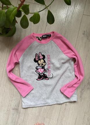 Флисовая кофточка minnie mouse disney 4,5 лет домашняя одежда флис