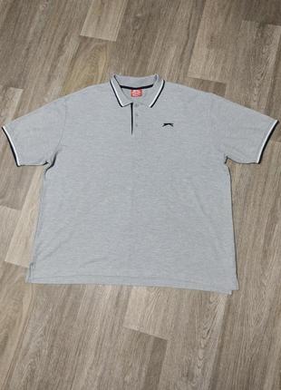 Мужская серая футболка / slazenger / поло / мужская одежда /